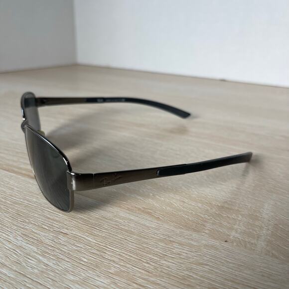 Ray-Ban RB3413 004 Sunglasses Silver Black FRAMES ONLY 59-18 3N Made in Italy - Picture 3 of 8